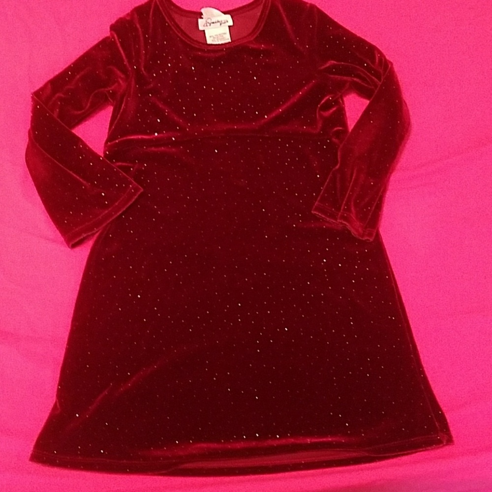 Speechless Girls maroon 'velvet' dress
